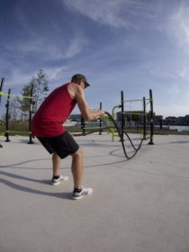 agrès de sport extérieur street workout : battle rope vue 2