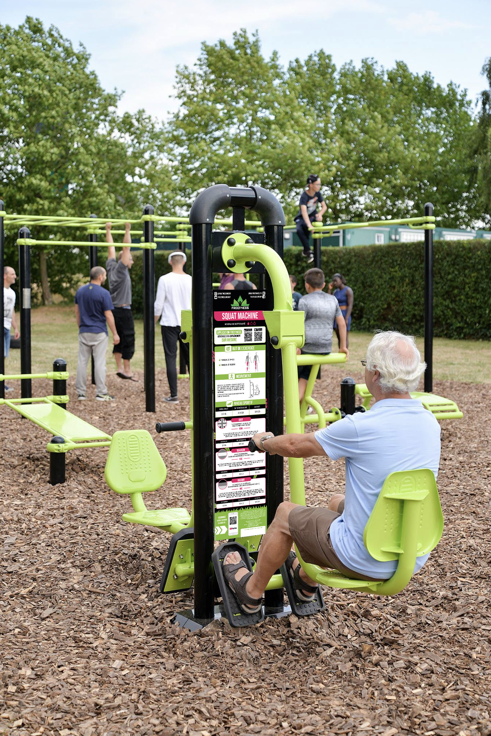 Matériel sportif extérieur pour aire de fitness outdoor - Barre ondulée