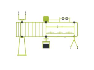 équipement de sport extérieur pour une aire de street workout : cross training v2 vue dessus