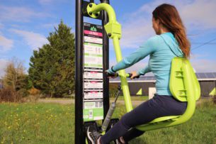 Agrès de sport extérieur pour une aire de fitness outdoor : Leg press