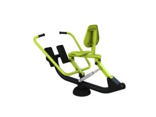 équipement de sport extérieur pour une aire de fitness : rameur piston musculation