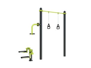 agrès de sport extérieur pour une aire de fitness outdoor : Stepper, TRX