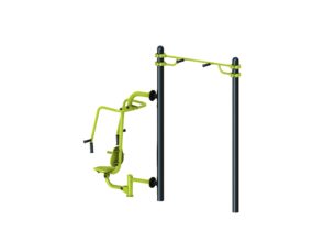 équipement de sport extérieur pour une aire de fitness outdoor : push, barre de traction poignée