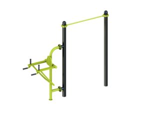 équipement de sport extérieur pour une aire de fitness outdoor : chaise romaine, barre de traction vue 2