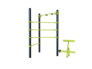 Station aire de fitness : Traction, espalier, barre de pompe, lombaire vue 3