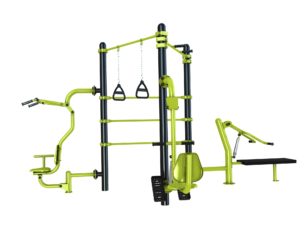 Station fitness : Pull, Espalier, Chest, Traction, TRX, Leg press, chest vue 2