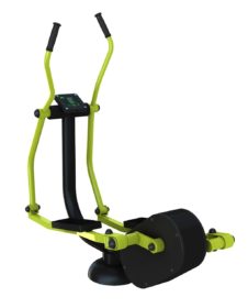 équipement de sport extérieur pour une aire de fitness outdoor : vélo elliptique chargeur r-pro écran