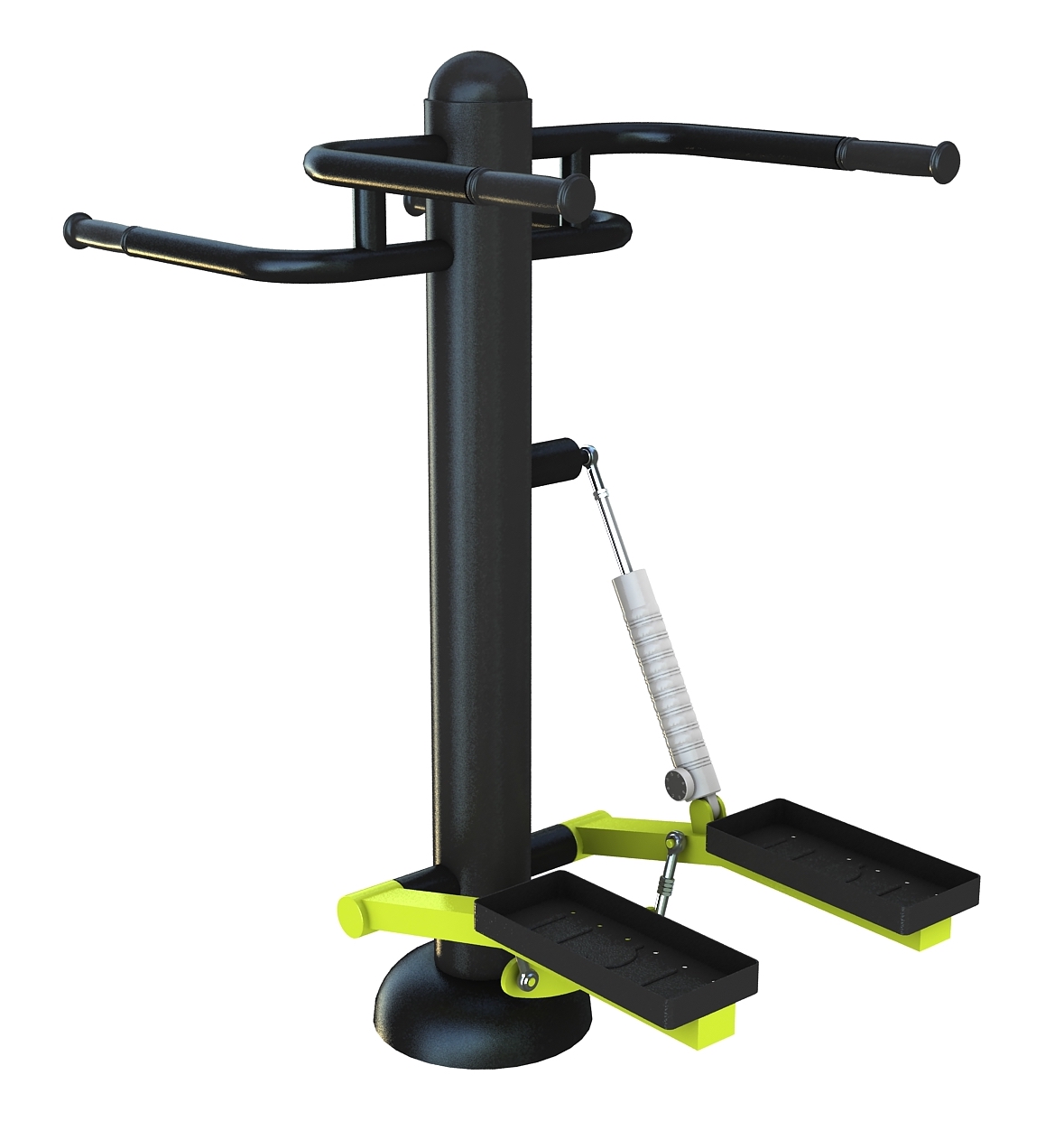 équipement de sport extérieur pour une aire de fitness outdoor : stepper dips piston freetness