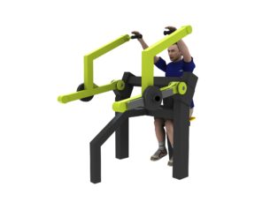 appareil musculation extérieur avec poids row machine debout