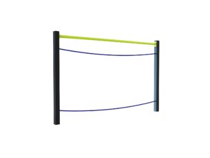 agrès de sport pour un parcours santé : pont de tarzan vue 2
