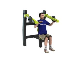 appareil musculation extérieur avec poids shoulder press