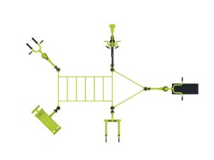 Station de fitness : Chest press, Cavalcade, Chaise romaine, Hack squat, Abdos, Pont horizontale, Barre traction vue 3